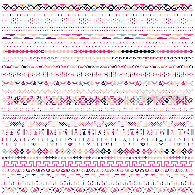 Colorful Tribal Textile Vector Pattern Design